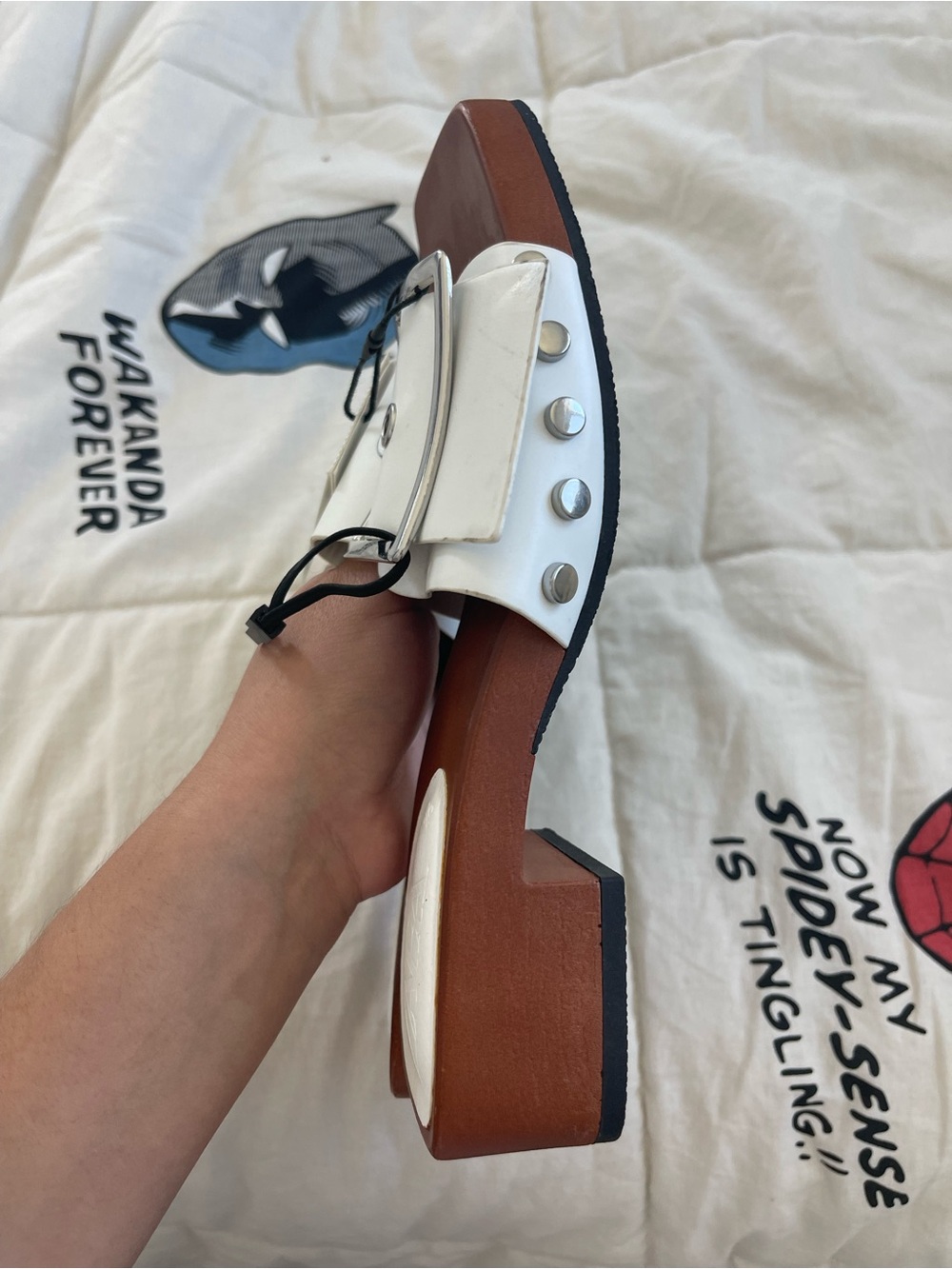 Zara White Buckle Sandal - Picture 4 of 6